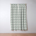 Vintage Bows II Green Window Curtain Gallery Image 3
