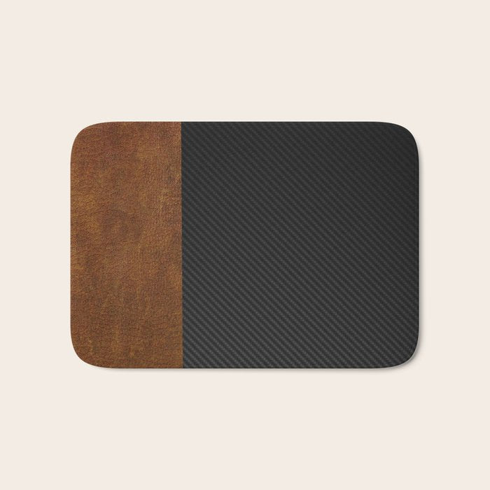 Carbon Leather Mix Bath Mat Gallery Image 1
