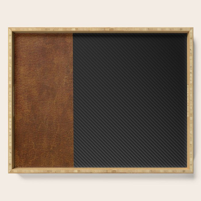 Carbon Leather Mix Serving Tray Gallery Image 1