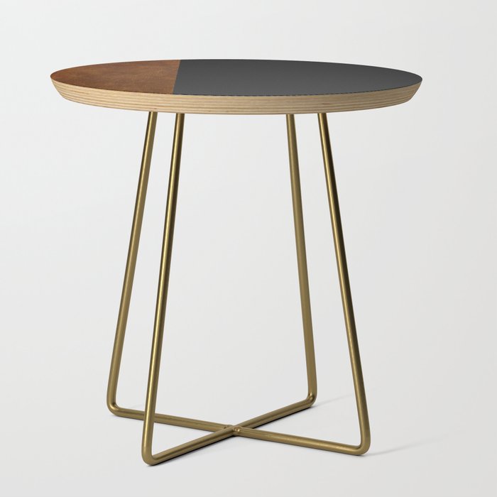 Carbon Leather Mix Side Table Gallery Image 1