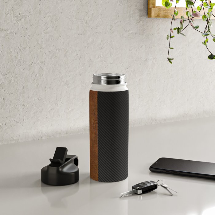 Carbon Leather Mix Water Bottle Gallery Image 5