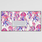 Jellyfish - Magenta Palette Desk Mat Gallery Image 1