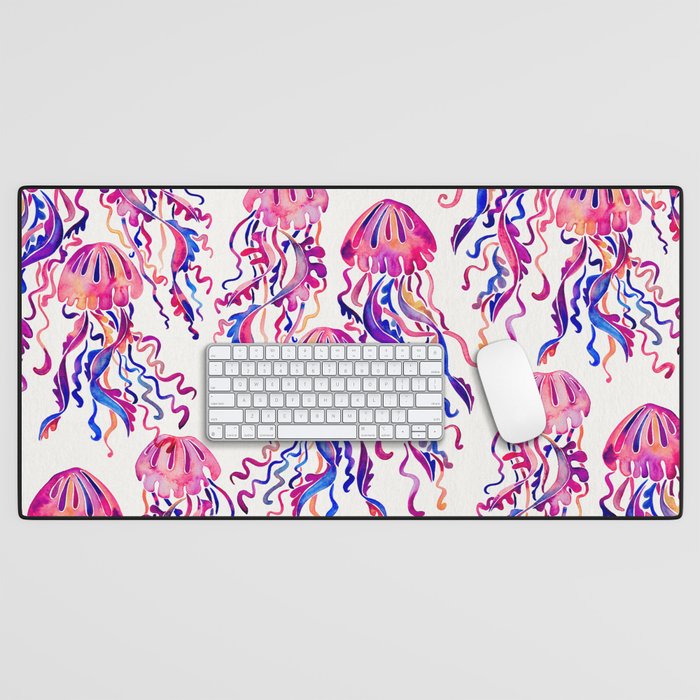 Jellyfish - Magenta Palette Desk Mat Gallery Image 1