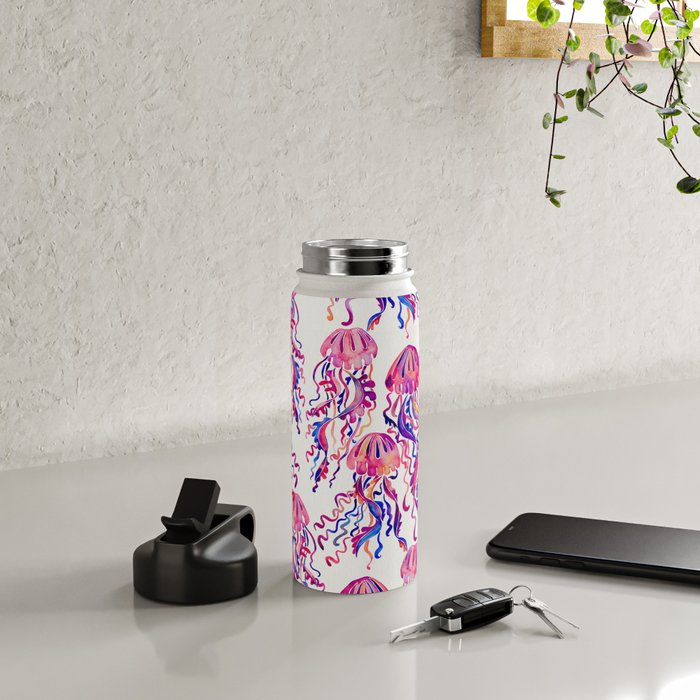 Jellyfish - Magenta Palette Water Bottle Gallery Image 4
