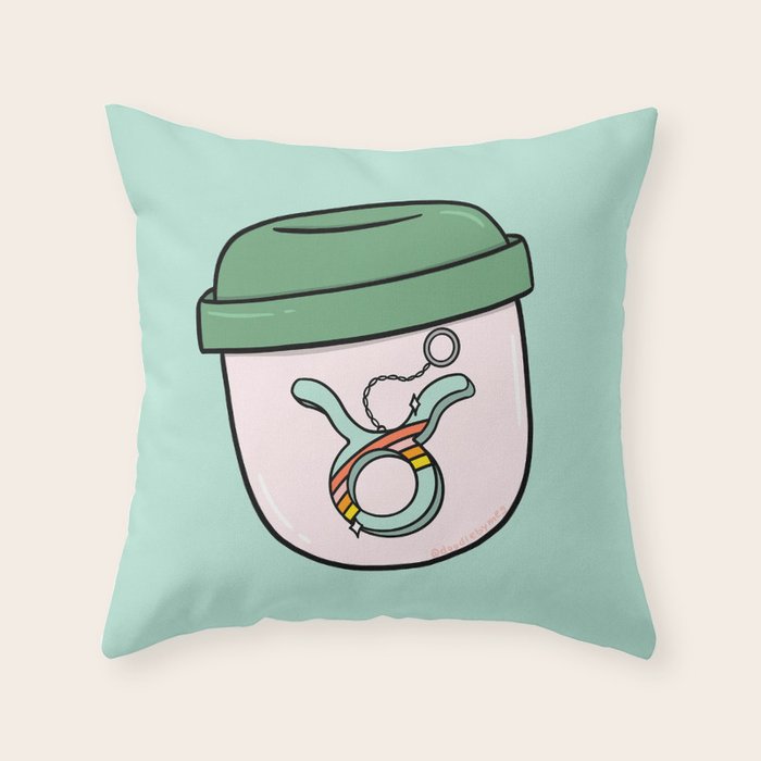 Taurus Keychain Throw Pillow Gallery Image 1