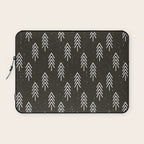 Pine Trees . Charcoal Laptop Sleeve Gallery Image 1