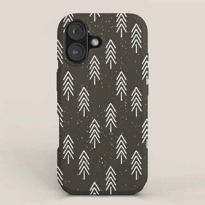 Pine Trees . Charcoal iPhone Case Gallery Image 1