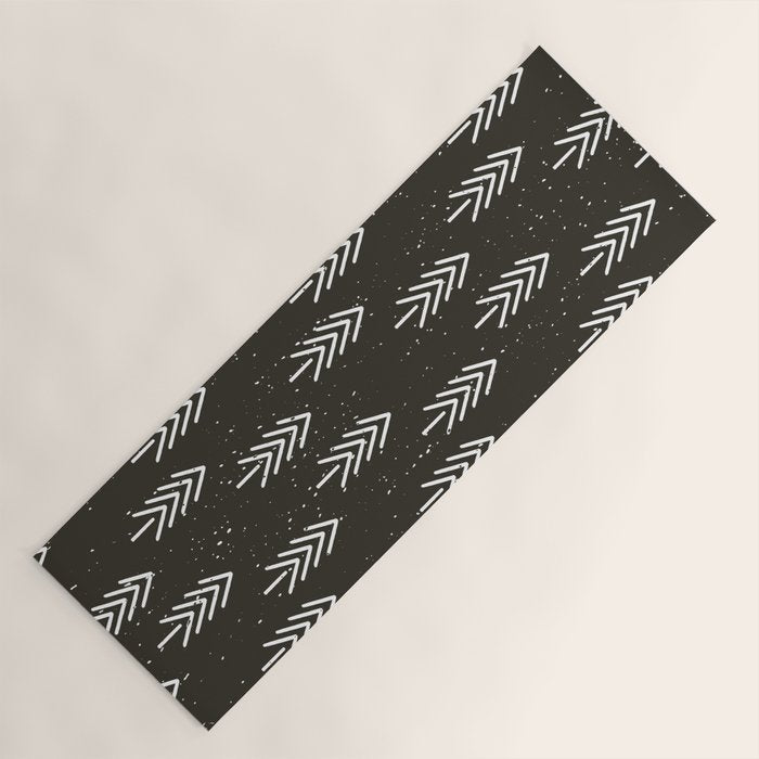 Pine Trees . Charcoal Yoga Mat Gallery Image 1