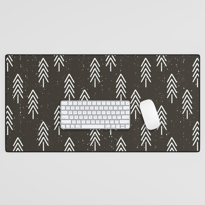 Pine Trees . Charcoal Desk Mat Gallery Image 1