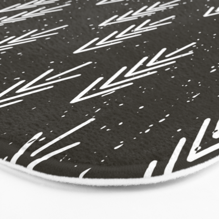 Pine Trees . Charcoal Bath Mat Gallery Image 3