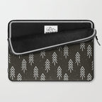 Pine Trees . Charcoal Laptop Sleeve Gallery Image 2