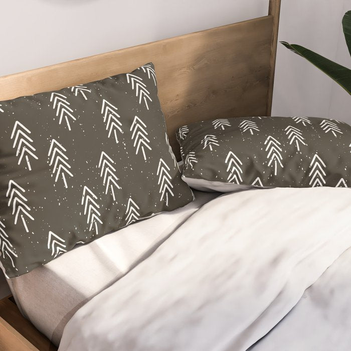 Pine Trees . Charcoal Pillow Sham Gallery Image 2