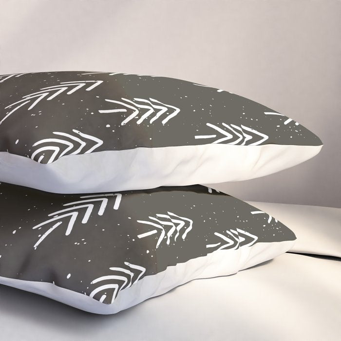 Pine Trees . Charcoal Pillow Sham Gallery Image 3