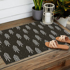 Pine Trees . Charcoal Outdoor Rug Gallery Image 2