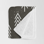 Pine Trees . Charcoal Throw Blanket Gallery Image 3