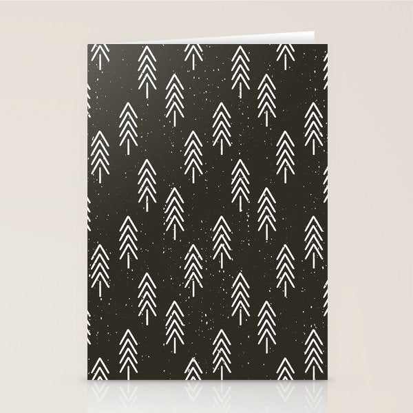 Pine Trees . Charcoal Stationery Card Gallery Image 1