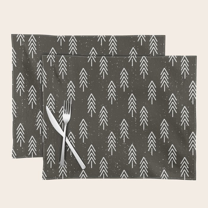 Pine Trees . Charcoal Placemat Gallery Image 1