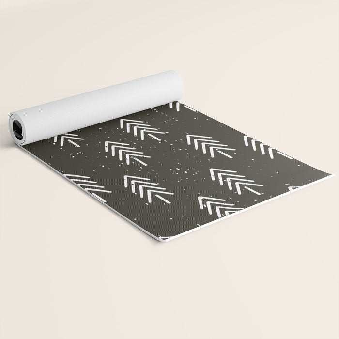 Pine Trees . Charcoal Yoga Mat Gallery Image 2