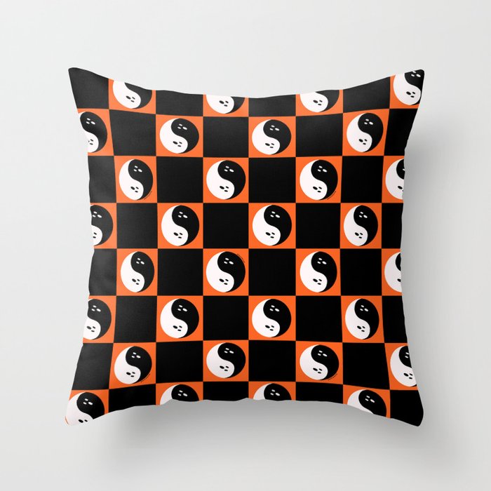 Spooky Yin Yang Throw Pillow Gallery Image 6