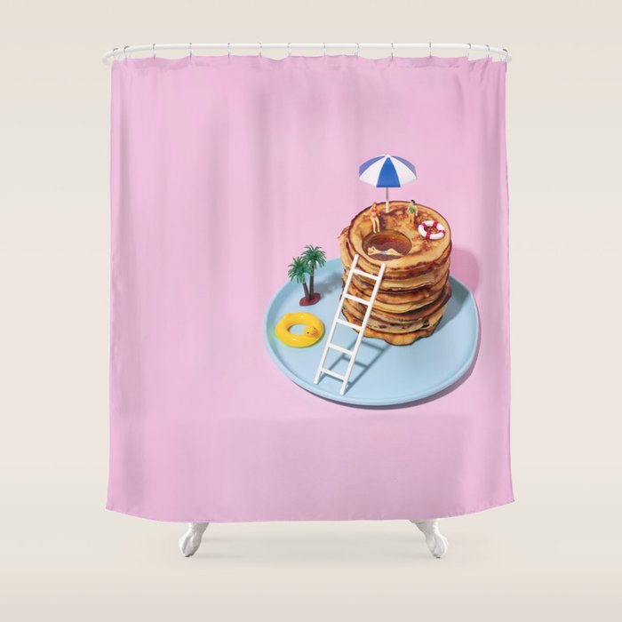 Pancakes pool Shower Curtain Gallery Image 1
