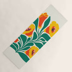 Orioles & Golden Poppy: Les Fleurs | Flower Market 04 | Spring Summer 23 Yoga Mat Gallery Image 1