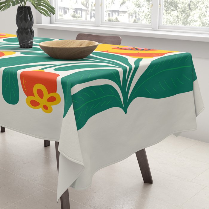 Orioles & Golden Poppy: Les Fleurs | Flower Market 04 | Spring Summer 23 Tablecloth Gallery Image 3