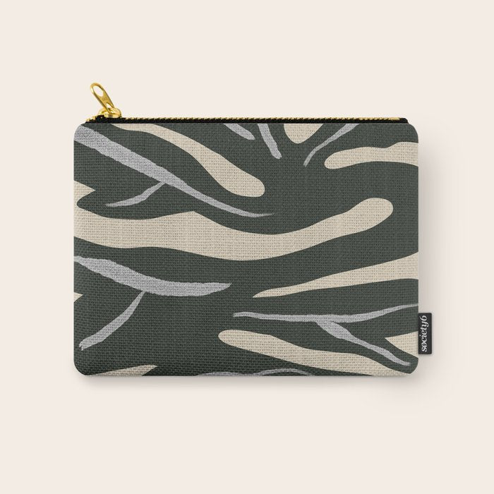 Winding Minimalism Flower Plant Monochrome Still Life Carry All Pouch Gallery Image 1
