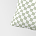 Miniature Check Pattern in Sage Green and White Pillow Sham Gallery Image 4