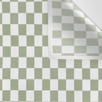 Miniature Check Pattern in Sage Green and White Wall Tapestry Gallery Image 3