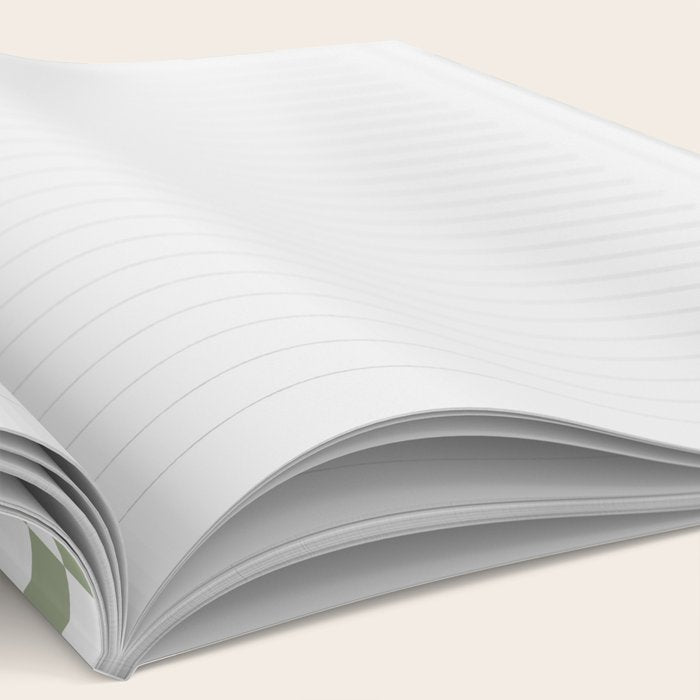 Miniature Check Pattern in Sage Green and White Notebook Gallery Image 2