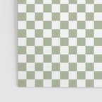 Miniature Check Pattern in Sage Green and White Poster Gallery Image 3