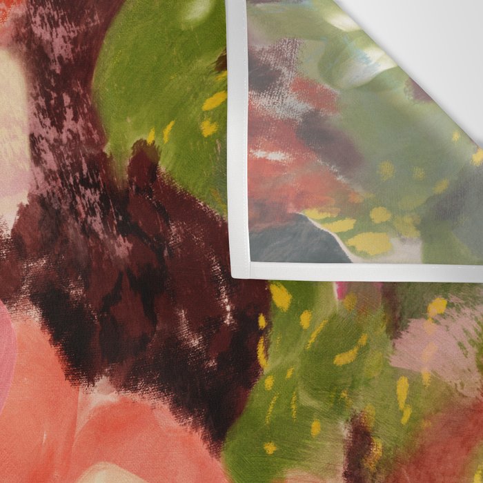 pink summer roses 2 triptych abstract Wall Tapestry Gallery Image 3