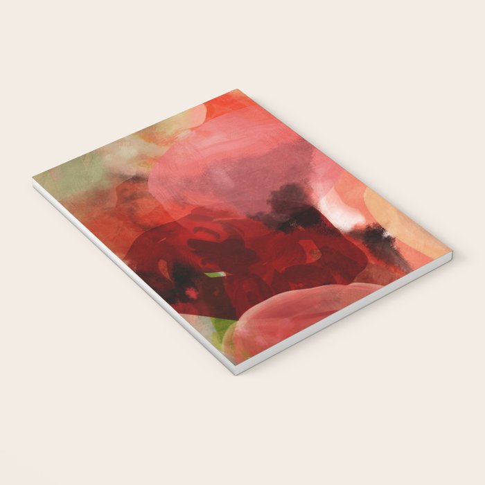 pink summer roses 2 triptych abstract Notebook Gallery Image 3