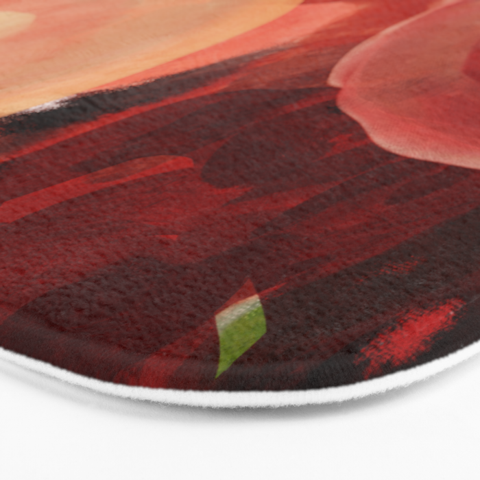 pink summer roses 2 triptych abstract Bath Mat Gallery Image 3