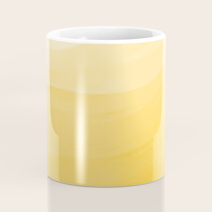 Monochromatic Pale Yellow into Gold Abstract Painting Coffee Mug Gallery Image 4