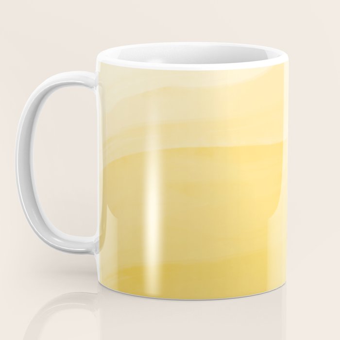 Monochromatic Pale Yellow into Gold Abstract Painting Coffee Mug Gallery Image 3