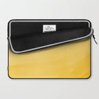 Monochromatic Pale Yellow into Gold Abstract Painting Laptop Sleeve Gallery Image 2