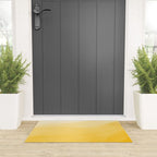 Monochromatic Pale Yellow into Gold Abstract Painting Welcome Mat Gallery Image 3
