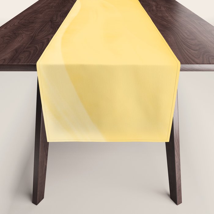 Monochromatic Pale Yellow into Gold Abstract Painting Table Runner Gallery Image 1