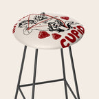 Not Today Cupid Funny Anti Valentine Quote Stool Gallery Image 2