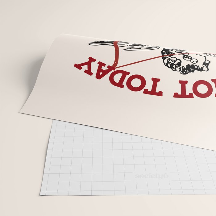 Not Today Cupid Funny Anti Valentine Quote Wrapping Paper Gallery Image 2