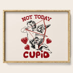 Not Today Cupid Funny Anti Valentine Quote Serving Tray Gallery Image 1