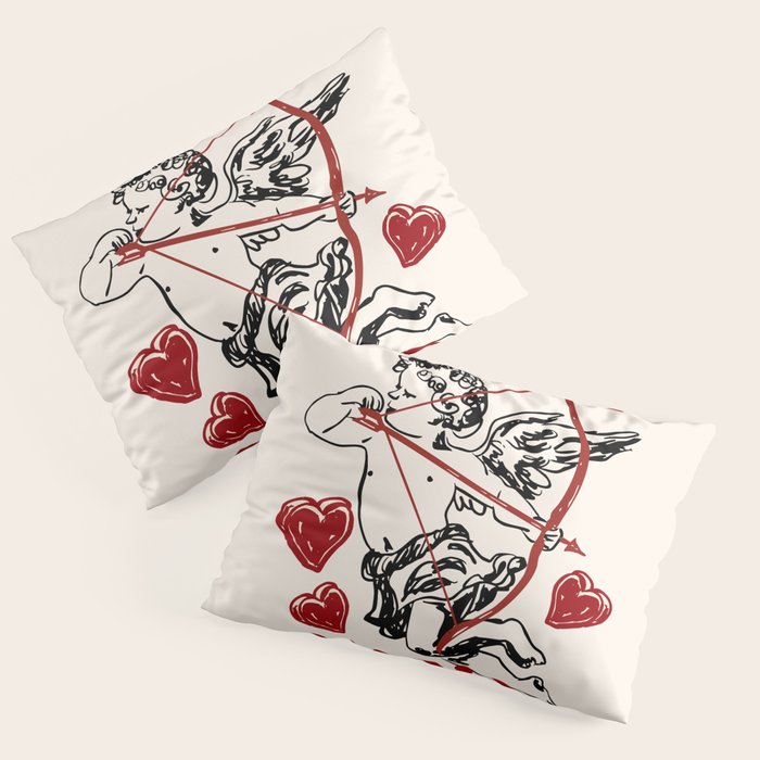 Not Today Cupid Funny Anti Valentine Quote Pillow Sham Gallery Image 1