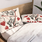 Not Today Cupid Funny Anti Valentine Quote Pillow Sham Gallery Image 2