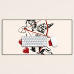 Not Today Cupid Funny Anti Valentine Quote Desk Mat Gallery Image 1