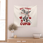 Not Today Cupid Funny Anti Valentine Quote Wall Tapestry Gallery Image 2