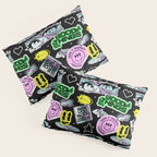 Retro holographic Y2K sticker pattern Pillow Sham Gallery Image 3