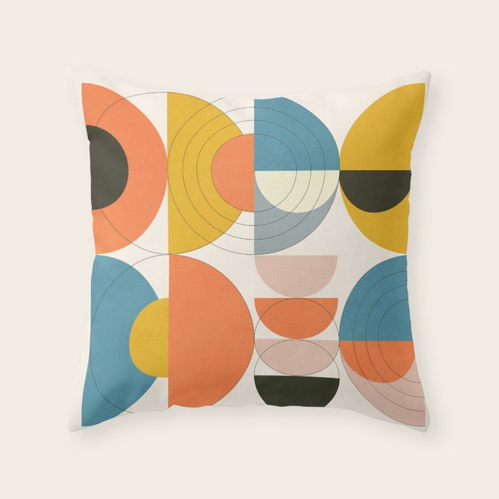 Roud Flow No. 7 Throw Pillow Gallery Image 6