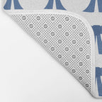 Vintage Bows V Blue Bath Mat Gallery Image 2