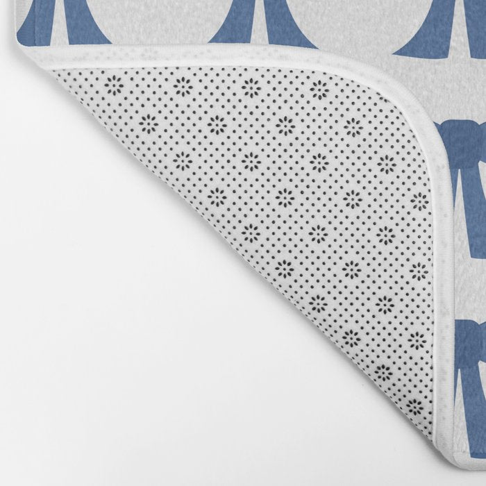 Vintage Bows V Blue Bath Mat Gallery Image 2